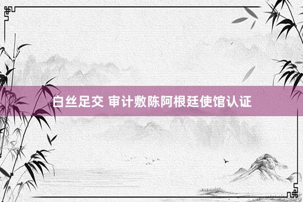 白丝足交 审计敷陈阿根廷使馆认证
