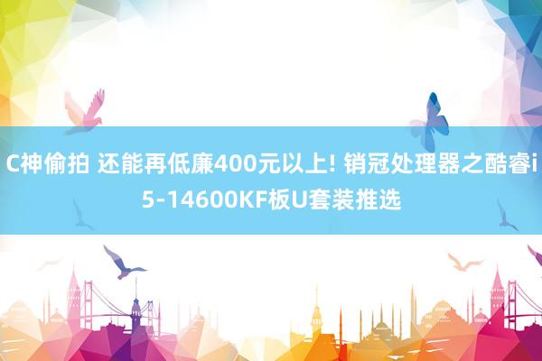 C神偷拍 还能再低廉400元以上! 销冠处理器之酷睿i5-14600KF板U套装推选