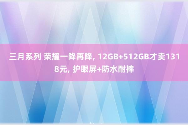 三月系列 荣耀一降再降, 12GB+512GB才卖1318元, 护眼屏+防水耐摔