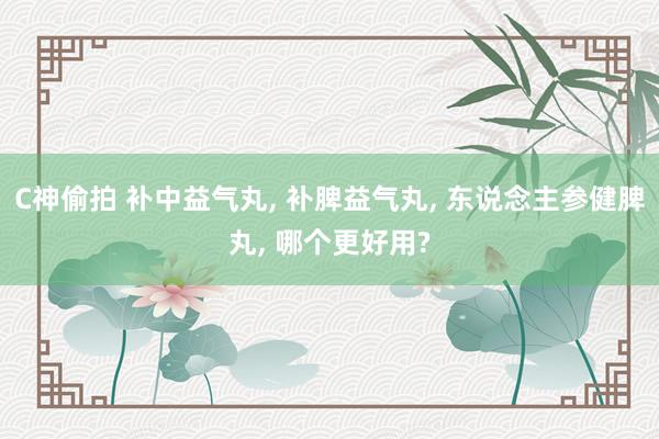C神偷拍 补中益气丸, 补脾益气丸, 东说念主参健脾丸, 哪个更好用?