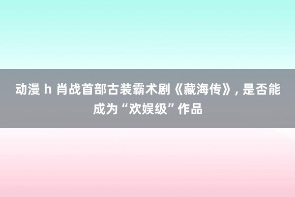 动漫 h 肖战首部古装霸术剧《藏海传》, 是否能成为“欢娱级”作品