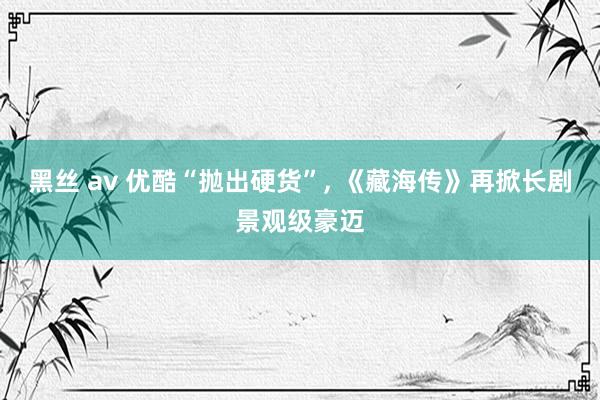 黑丝 av 优酷“抛出硬货”, 《藏海传》再掀长剧景观级豪迈