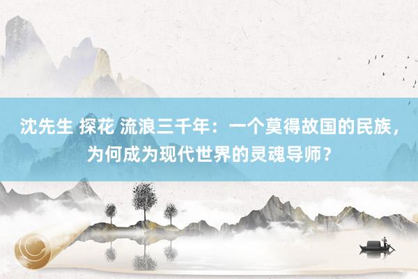 沈先生 探花 流浪三千年：一个莫得故国的民族，为何成为现代世界的灵魂导师？